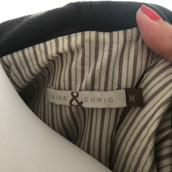 Mike & Chris Soft Leather Jacket with hood Size M - Picture 7 of 8